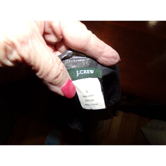 J Crew 100% cotton metallic button front blouse size 8 Excellent Beautiful - Picture 4 of 7